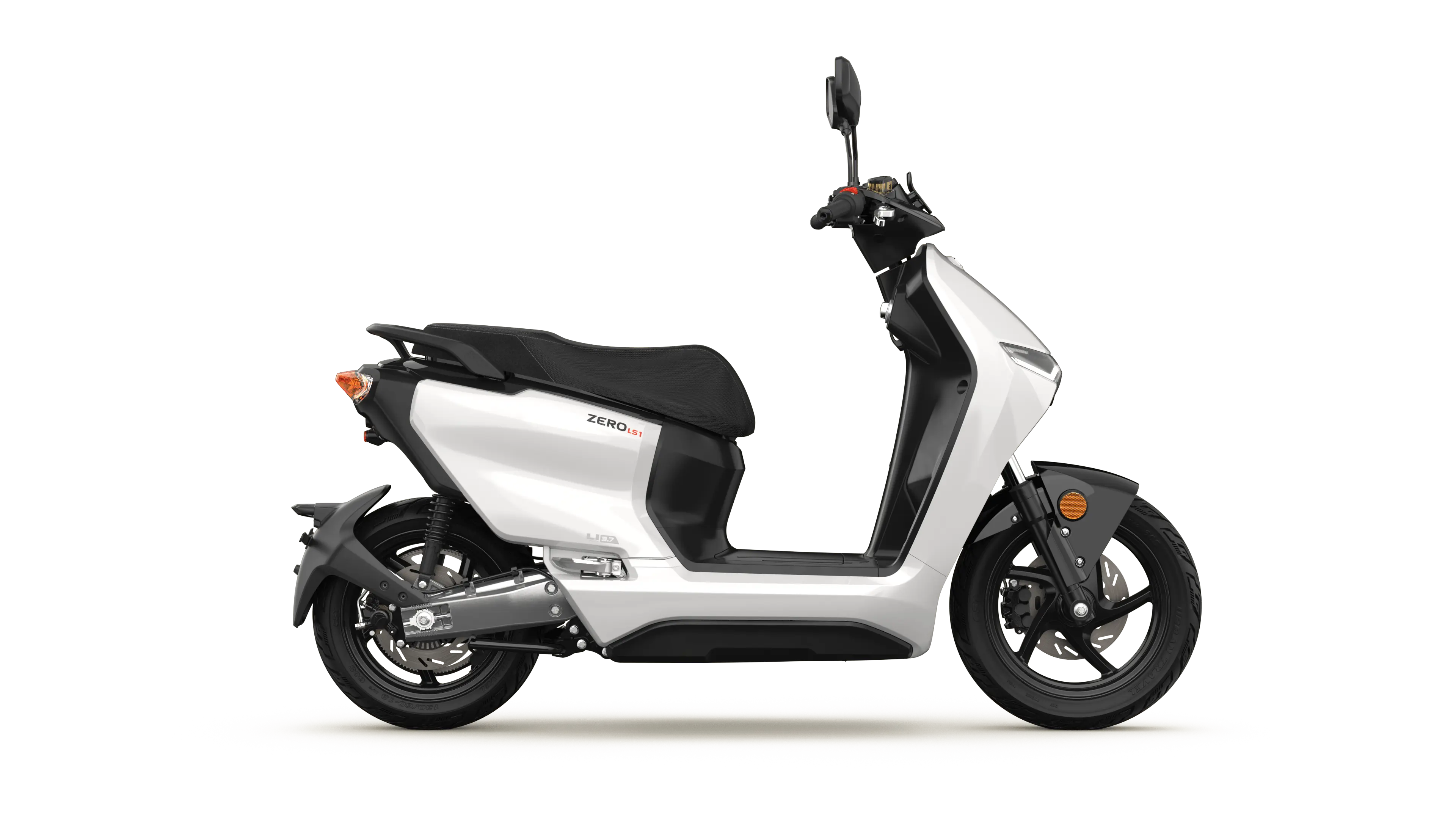 White and black Zero LS1 electric moped